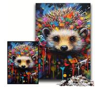 Puzzle da 1000 pezzi "Riccio Graffiti" per adulti, regalo perfetto per la festa della mamma, compleanni e Natale, dimensioni 50x75cm.