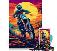 Puzzle da 1000 pezzi "Riding on Dirt Track" per adulti, gioco di logica, ideale per momenti di relax, con incastri precisi, regalo di Natale (50x75cm)