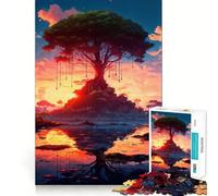 Puzzle da 1000 pezzi "Riflessi all'alba" per adolescenti, ideale per rafforzare la memoria, creare un'atmosfera rilassante e divertente, con bordi di qualità e un regalo perfetto (50x75cm)