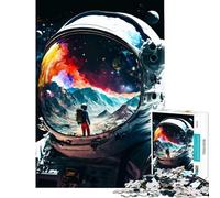 Puzzle da 1000 pezzi "Riflessi astronauti" per compleanno decorazione murale natalizia giocattolo educativo per ragazzi dai 14 anni in su (38x26cm)