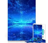 Puzzle da 1000 pezzi "Riflessi blu,cielo stellato",gioco di incastro preciso,stimola la logica,ideale per il tempo libero e come regalo di compleanno 50x75cm