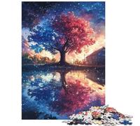 Puzzle da 1000 pezzi Riflessi sull'albero al crepuscolo per ragazzi Un gioco di assemblaggio che allena la mente e la manualità amici e familiari (38x52cm/1000 pezzi)