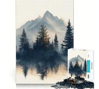 Puzzle da 1000 pezzi "Riflesso di montagna" per ragazzi, ideale per migliorare la memoria, senza stress, con design e assemblaggio rilassanti, un regalo speciale (50x75cm)