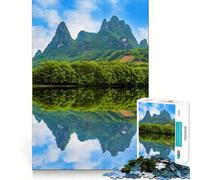 Puzzle da 1000 pezzi "Riflesso di montagna" per ragazzi, ideale per migliorare la memoria, senza stress, con design e assemblaggio rilassanti, un regalo speciale (38x26cm)