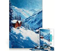 Puzzle da 1000 pezzi "Rifugio in montagna" per ragazzi, ideale per migliorare la memoria, senza stress, con design e assemblaggio rilassanti, un regalo speciale (38x52cm)