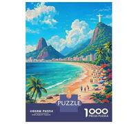 Puzzle Da 1000 Pezzi Rio De Janeiro Beach Scene Puzzle Per Adulti Gioco Rompicapo Vacanza A Casa Ammazzare Il Tempo Offerta Come Regalo Per Tutta La Famiglia 70x50cm/1000pcs
