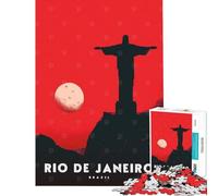 Puzzle da 1000 pezzi Rio de Janeiro Brasile Puzzle per ragazzi Corsa a mano per compleanno Natale compleanno e Natale 38x26cm