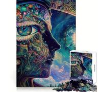 Puzzle da 1000 pezzi "Risveglio del Terzo Occhio" per adolescenti, puzzle per allenamento mentale, relax, taglio uniforme, regalo di compleanno (50x75cm)