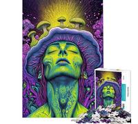 Puzzle da 1000 pezzi Risveglio psichedelico fusione surreale di funghi giocattolo avvincente per coltivare la pazienza gioco educativo per famiglie idee regalo divertenti (dimensioni 38x52cm)