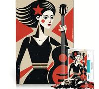 Puzzle da 1000 pezzi "Ritmi musicali retrò" per adolescenti, gioco di logica e svago, bordi lisci, regalo di alta qualità (38x52cm)