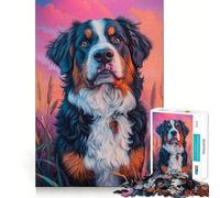 Puzzle da 1000 pezzi Ritratto di cane da montagna bernese Decorazione con bordi precisi,gioco di logica e allenamento,divertente e facile da usare,regalo di compleanno (38x52cm)