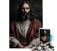 Puzzle da 1000 pezzi "Ritratto di Gesù Cristo" per ragazzi difficile ogni pezzo è unico giocattolo educativo 38x26cm
