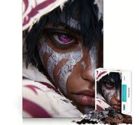 Puzzle da 1000 pezzi Ritratto mistico con trucco sul viso per adolescenti, gioco stimolante, facile da completare, taglio preciso, (50x75cm)