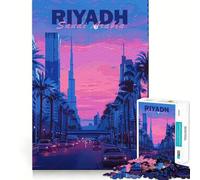 Puzzle da 1000 pezzi "Riyadh Aesthetic City" per adulti, ideale per stimolare la mente e il divertimento, con bordi di alta qualità e un'opera d'arte da collezione (38x52cm)