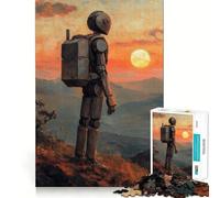 Puzzle da 1000 pezzi "Robot al tramonto" per adulti e ragazzi, gioco di logica, ideale per la casa e per stimolare l'intelletto Qualità eccellente, regalo classico (38x52cm)