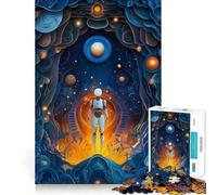 Puzzle da 1000 pezzi "Robot che esplora un mondo surreale" per adulti, ideale per migliorare la memoria, per un piacevole svago, un'attività di assemblaggio e un pezzo da collezione (50x75cm)