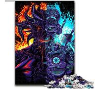 Puzzle da 1000 pezzi "Robot contro Demone" in legno, ideale per decorare casa e ufficio, regalo perfetto per compleanni, 50x75cm, per uomini e donne