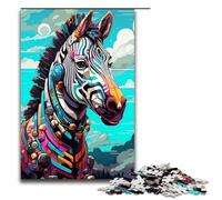 Puzzle da 1000 pezzi Robot Zebra di Splatters Un sacco di spessi puzzle colorati a forma di nuvola per adulti Gioco educativo in legno da 1000 pezzi