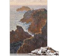 Puzzle da 1000 pezzi "Rocce al porto di Belle Isle" per adulti, giocattoli educativi per l'apprendimento, giochi per famiglie, regali di compleanno (38x26 cm)