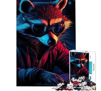 Puzzle da 1000 pezzi Rocket Raccoon Cyberpunk impegnativo da completare difficile gioco educativo adatto a persone dai 14 anni in su (50x75cm)