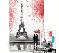 Puzzle da 1000 pezzi Romanticismo parigino per adolescenti, gioco stimolante, facile e rilassante, taglio preciso, (38x52cm)