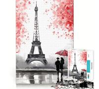 Puzzle da 1000 pezzi Romanticismo parigino per adulti, stimolante per la mente, ideale per momenti di relax, con bordi precisi, (38x26cm)