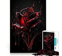 Puzzle da 1000 pezzi Rosa di Sangue,decorazione a incastro perfetto,regalo rompicapo,gioco di pace,opera d'arte natalizia 50x75cm