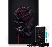 Puzzle da 1000 pezzi Rosa di Sangue,incastro perfetto,attività di gioco intelligente,divertimento per il tempo libero,regalo di compleanno 38x52cm