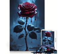 Puzzle da 1000 pezzi "Rosa di Sangue" per adolescenti, esercizio mentale, calma e relax, ideale come regalo (50x75cm)