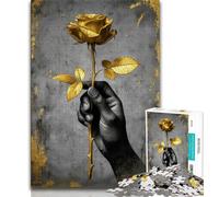 Puzzle da 1000 pezzi "Rosa d'oro" per adulti e adolescenti interazione genitori-figli dai 14 anni in su (38x26cm)