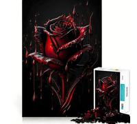 Puzzle da 1000 pezzi Rosa Sangue,gioco di precisione,divertente attività per la mente,per rilassarsi,regalo di compleanno 38x26cm