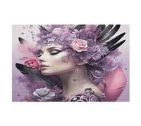 Puzzle Da 1000 Pezzi Rose Goddess Per Adulti Puzzles in Legno Giocattolo Educativo Antistress Dimensioni (75×50cm)