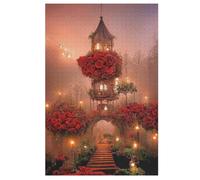 Puzzle Da 1000 Pezzi Rose Per Adulti Puzzles in Legno Giocattolo Educativo Antistress Dimensioni 78×53cm