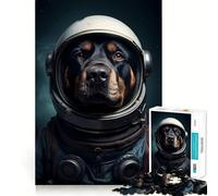 Puzzle da 1000 pezzi Rottweiler nello spazio per ragazzi, ideale per migliorare la memoria, per un divertimento rilassante e per ottenere bordi precisi Regalo elegante (38x26cm)