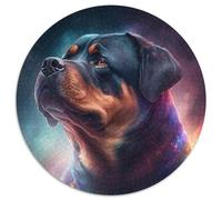 Puzzle da 1000 pezzi Rottweiler. Puzzle rotondo da 1000 pezzi perfetto per il divertimento in famiglia a Natale, Ringraziamento, compleanni e Pasqua. Dimensioni: 67,5x67,5 cm.