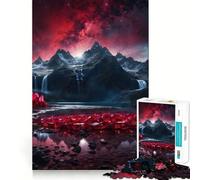 Puzzle da 1000 pezzi "Ruby Mountain Range" per adulti, ideale per rafforzare la memoria, alleviare lo stress e creare un'atmosfera piacevole Perfetto per compleanni a sorpresa (38x26cm)