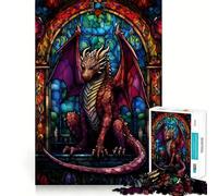 Puzzle da 1000 pezzi "Ruby Scalebreaker Dragon" per adulti, stimola la memoria, allevia l'ansia, con bordi precisi, sorpresa natalizia (50x75cm)