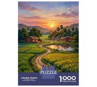 Puzzle Da 1000 Pezzi Rural Indian Village at Sunset Puzzle Per Adulti Giochi Rilassanti Vacanza A Casa Passatempo Regali Unici Per Compleanno E Natale 38x26cm/1000pcs