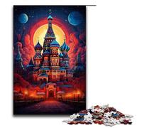 Puzzle da 1000 pezzi Russia quadrato rosso Puzzle in legno Giochi educativi Decorazione per la casa 75x50 cm
