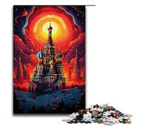 Puzzle da 1000 pezzi Russia quadrato rosso Puzzle in legno Giochi educativi Decorazione per la casa 75x50 cm