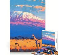 Puzzle da 1000 pezzi "Safari del Monte Kilimanjaro" per adulti,per il benessere mentale,il tempo libero e il piacere Bordi affilati Regalo di Natale unico (50x75cm)