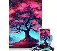 Puzzle da 1000 pezzi "Sakura Dreamscape" giapponese per ragazzi, gioco di logica fine, facile da completare, bordi precisi, regalo per le festività (50x75cm)