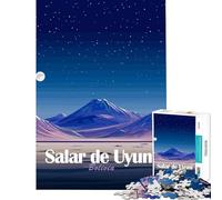 Puzzle da 1000 pezzi Salar de Uyuni Bolivia di notte gioco educativo sfida impegnativa regalo per compleanni (dimensioni 75x50cm)