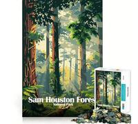 Puzzle da 1000 pezzi Sam Houston Forest National Park,incastro perfetto,gioco creativo,attività per il tempo libero,decorazione natalizia (50x75cm)