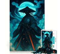 Puzzle da 1000 pezzi "Samurai al chiaro di luna" per ragazzi, ideale per stimolare la memoria, per il tempo libero a casa e per l'assemblaggio di immagini Un regalo perfetto (38x26cm)