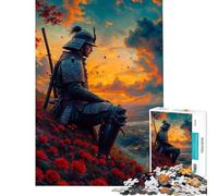 Puzzle da 1000 pezzi "Samurai al tramonto" per adulti antistress per sviluppare analisi e logica un'attività divertente da fare a casa (dimensioni 50x75cm)