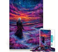 Puzzle da 1000 pezzi "Samurai al tramonto" per adulti, ideale per migliorare la memoria, calmare la mente, assemblare e creare un'attività creativa (38x26cm)