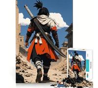 Puzzle da 1000 pezzi "Samurai che si allontanano" per adulti, rompicapo rilassante, immagine da assemblare, oggetto ideale per i desideri di Babbo Natale (38x26cm)