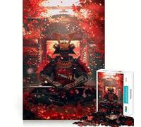 Puzzle da 1000 pezzi "Samurai Cherry Blossom" per adulti e ragazzi Ricorda, costruisci lentamente, goditi l'arte con tagli precisi, oggetto da collezione (38x26cm)