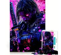 Puzzle da 1000 pezzi Samurai con occhi luminosi per ragazzi, gioco di intelletto, divertimento in famiglia, taglio di qualità, (38x26cm)